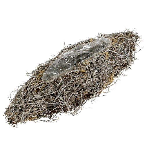Floristik24 Nave da piantagione fatta di vite bianca lavata 40 cm x 13 cm