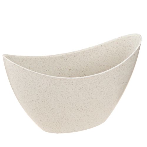 Ciotola decorativa per barchetta per piante in plastica beige 20×9cm H12cm 3pz