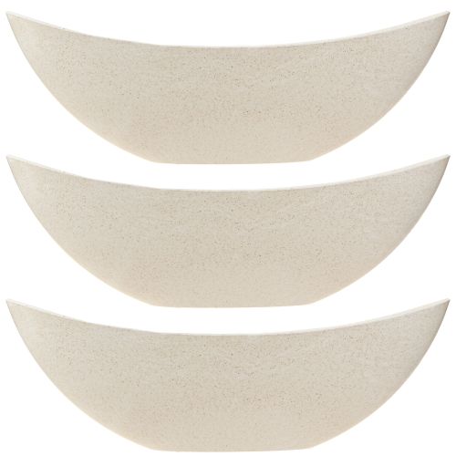Prodotto Ciotola per piante in barca beige screziato L38,5 cm 3 pezzi