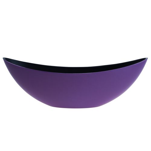 Floristik24 Ciotola decorativa per barchetta per piante viola 38,5 cm × 12,5 cm × 13 cm