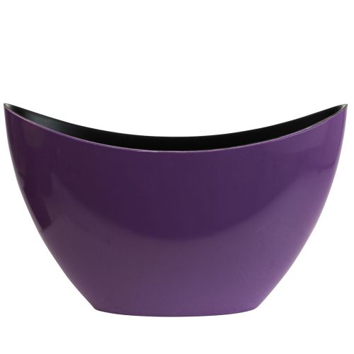 Floristik24 Ciotola decorativa per barchetta per piante viola 20×9 cm H12 cm