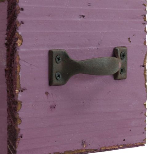 Prodotto Cassetto per piante in legno scatola decorativa per piante viola 12,5 cm