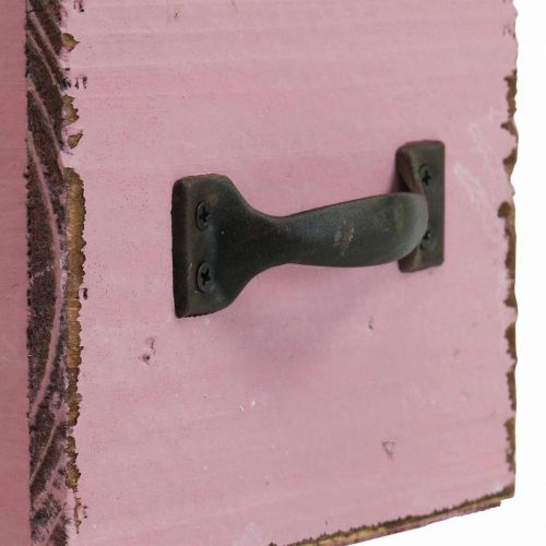 Cassetto per piante in legno scatola decorativa per piante rosa 12,5 cm