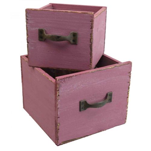 Prodotto Cassettiera per piante in legno viola 12,5/16 cm set di 2