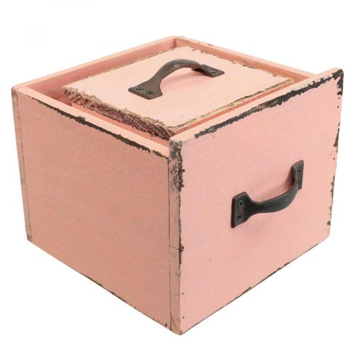 Floristik24 Cassettiera per piante in legno di pesca 12,5/16 cm set di 2