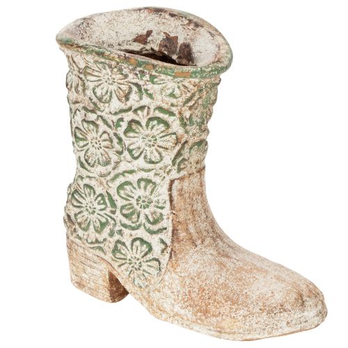 Vaso da fiori, stivale da cowboy, pianta, scarpa, motivo floreale vintage, 24 cm acquistare | Floristik24.it