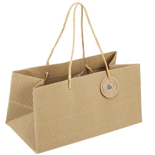 Prodotto Sacchetti per piante carta naturale rigata 24x12x12cm 8 pz