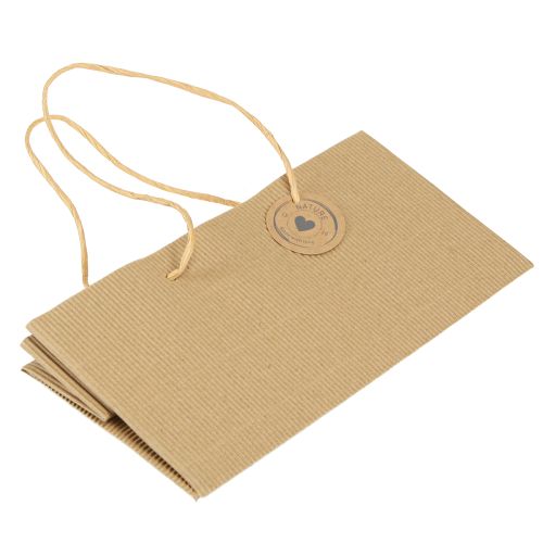 Prodotto Sacchetti per piante carta naturale rigata 24x12x12cm 8 pz