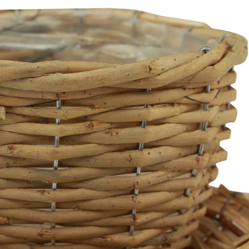 Floristik24 Cestino per tazze per piantare salice grigio naturale Ø29cm