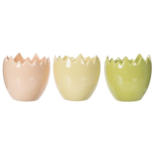 Prodotto Vaso per fiori con motivo a uovo di Pasqua per una decorazione primaverile ed elegante nella tua casa, 10 cm, 3 pezzi