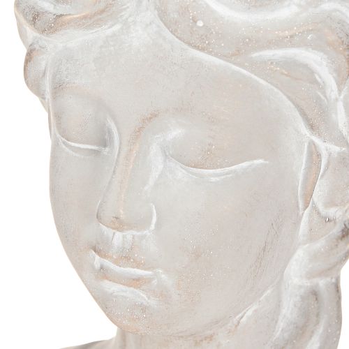 Prodotto Vaso da fiori busto femminile vintage in pietra fusa H20cm