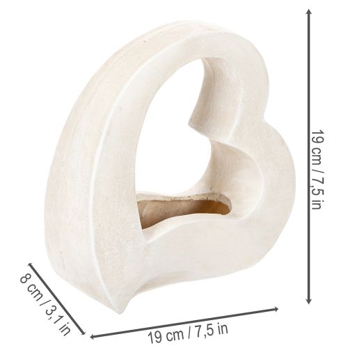 Decorazione a forma di cuore per piante e composizioni floreali, design aperto, forma a cuore moderna, 19 cm | Floristik24.it