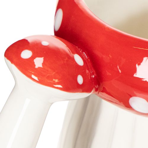 Tazza in ceramica con decorazione a forma di amanita muscaria, 10 cm | Floristik24.it