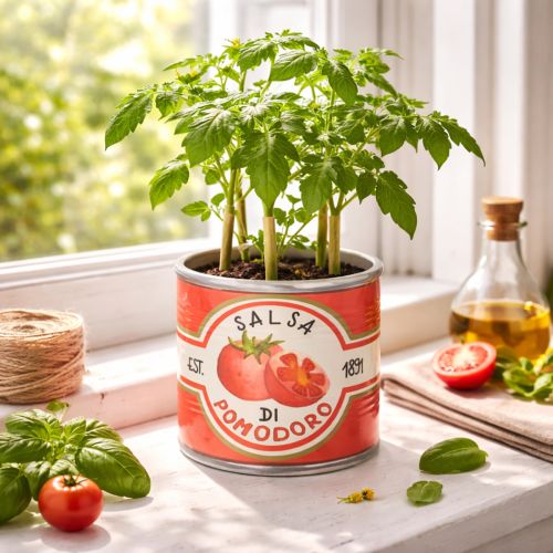 Prodotto Vasi decorativi in ceramica con motivo a pomodoro per accenti eleganti per la casa, 14 cm, set da 3