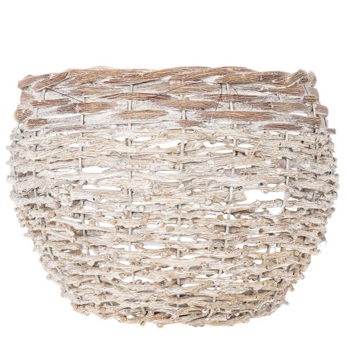 Cesto rotondo intrecciato, grande cesto decorativo per piante, 23 cm | Floristik24.it