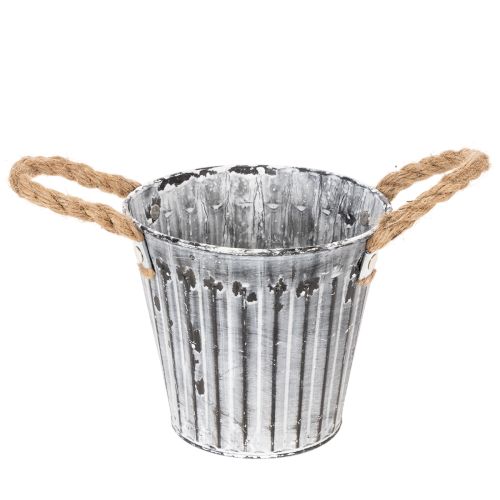 Vaso per piante con manici, fioriera in metallo, vaso decorativo per piante Ø14,5 cm acquistare | Floristik24.it