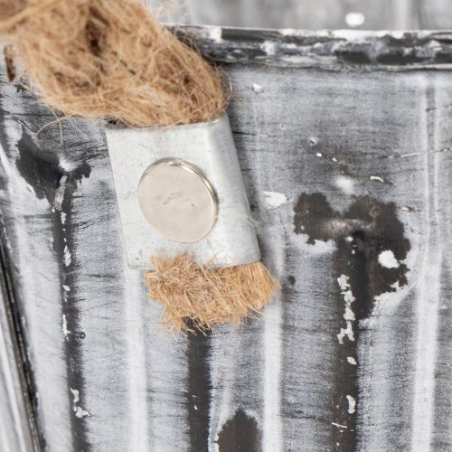 Vaso per piante con manici, fioriera in metallo, vaso decorativo per piante Ø14,5 cm | Floristik24.it