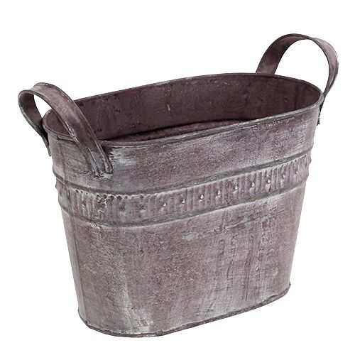 Floristik24 Vaso per piante ovale 20 cm x 12 cm H14 cm viola