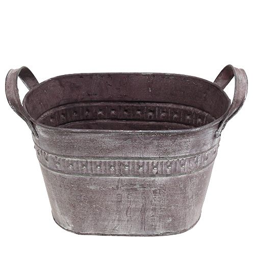 Floristik24 Vaso per piante ovale 20 cm x 12 cm H14 cm viola