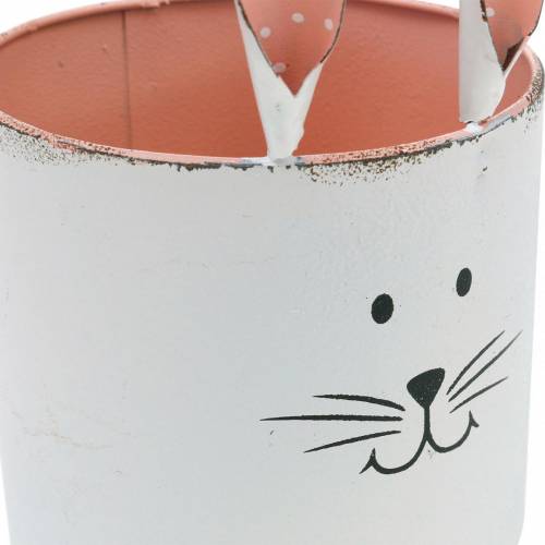 Floristik24 Vaso per piante a testa di coniglio, decorazione pasquale, coniglio in metallo, decorazione primaverile per piantare