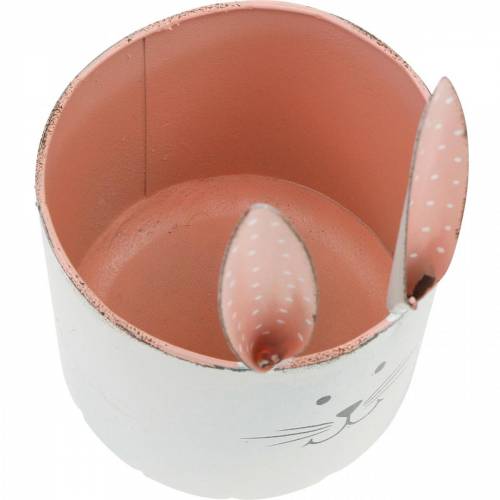 Floristik24 Vaso per piante a testa di coniglio, decorazione pasquale, coniglio in metallo, decorazione primaverile per piantare