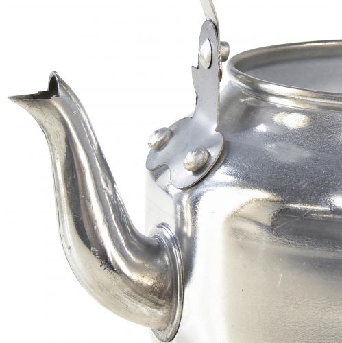 Prodotto Vaso per piante in metallo decorativo brocca d&#39;acqua argento vintage Ø15cm