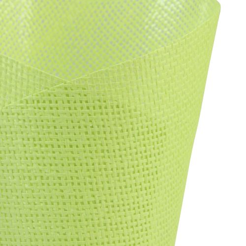 Prodotto Vaso per piante carta intrecciata verde giallo viola Ø9cm A18cm 9 pz