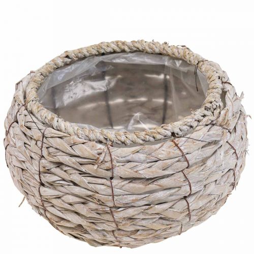 Prodotto Portavaso per piante vaso rotondo bianco lavato Ø22cm H13cm