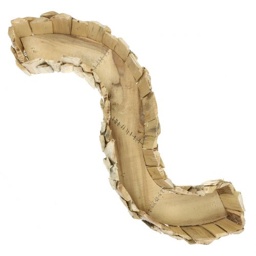 Floristik24 Fioriera Wave in legno, naturale L76cm