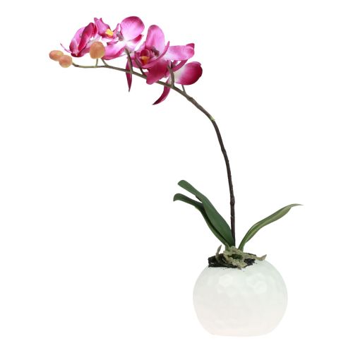 Orchidee artificiali in vaso Phalaenopsis fiori artificiali  orchidee rosa 34 cm-60407-09