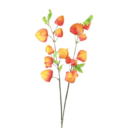 Fiore artificiale fiore lanterna arancione Physalis fiori decorativi in seta 93 cm 2 pezzi