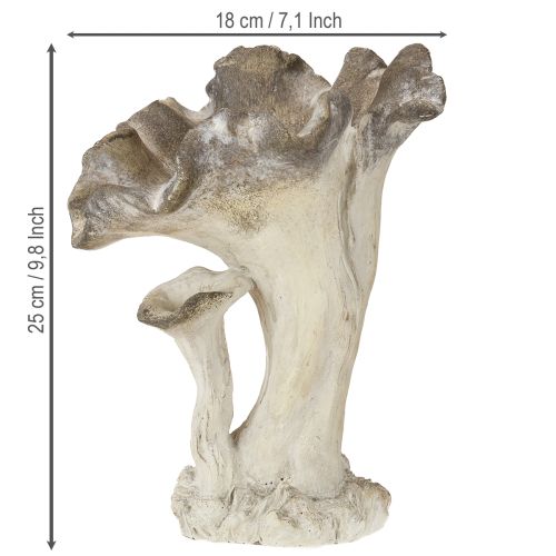Prodotto Decorazione a forma di fungo in pietra fusa, decorazione da giardino, grigia 18×16×25cm