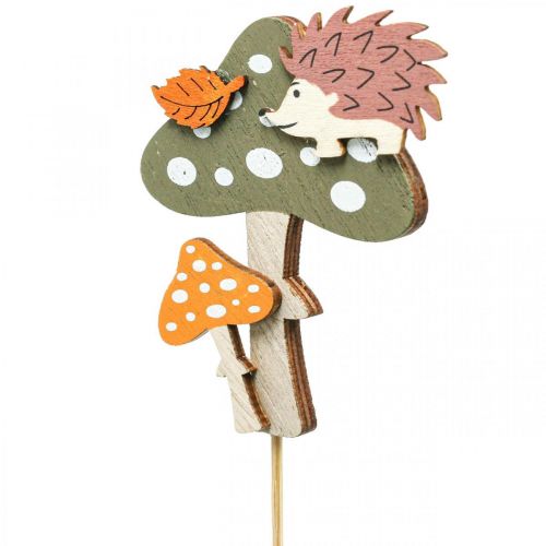 Prodotto Decorazione a forma di fiore con agarico di mosca, decorazione autunnale con riccio, 8 cm, 12 pezzi