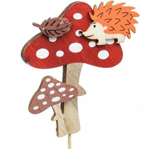 Prodotto Decorazione a forma di fiore con agarico di mosca, decorazione autunnale con riccio, 8 cm, 12 pezzi