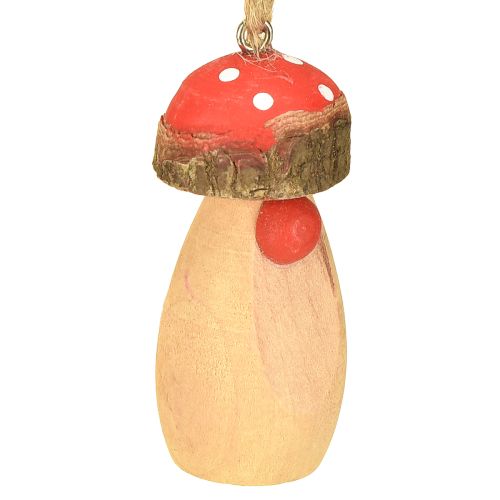 Prodotto Funghi da appendere in legno bianco, marrone assortiti 6,5/8 cm 8 pz