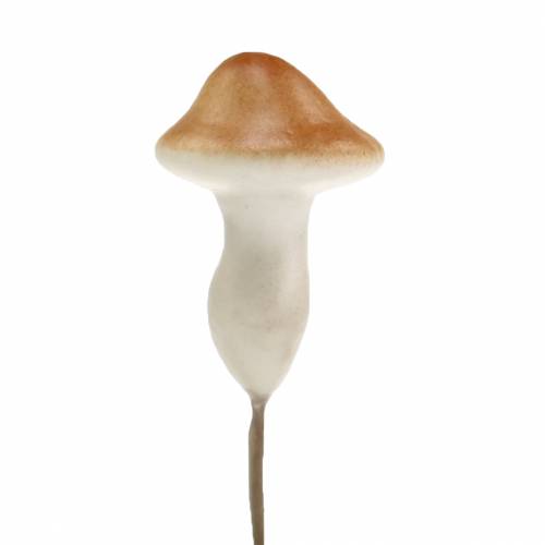 Floristik24 Funghi in filo natura 2cm 48 pz