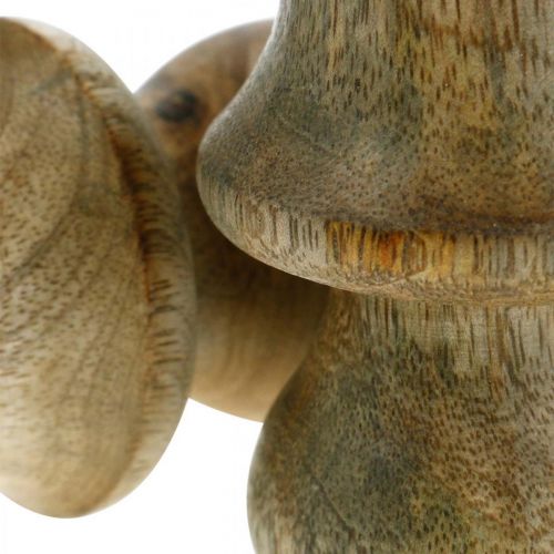 Floristik24 Fungo in legno di mango fungo in legno naturale decorazione autunnale Ø5cm H7.5cm 6 pezzi