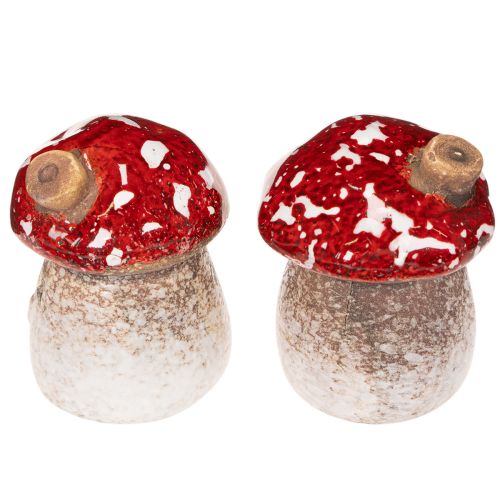 Decorazione per la casa a forma di fungo: Amanita muscaria in miniatura, 6 cm, 2 pezzi | Floristik24.it