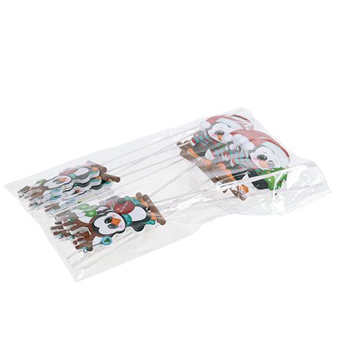 Floristik24 Pinguino su bastone 8,5 cm 16 pz