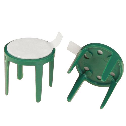 Porta spilli con cuscinetto adesivo porta schiuma floreale verde Ø3cm 50 pz