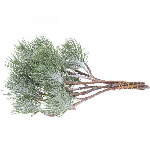 Floristik24 Rami di Natale ramo di pino artificiale innevato 30 cm 6 pezzi
