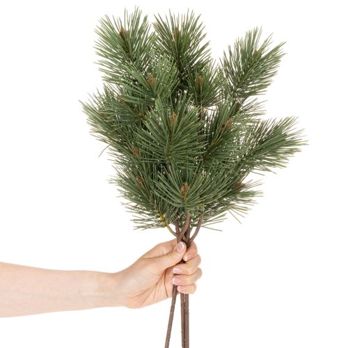 Ramo di pino artificiale decorativo, 55 cm, 3 pezzi | Floristik24.it