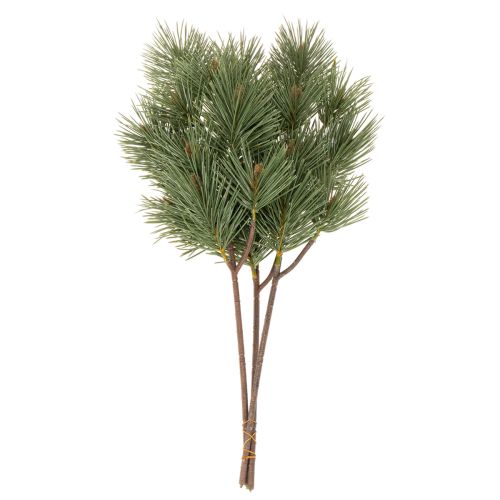 Ramo di pino artificiale decorativo, 55 cm, 3 pezzi | Floristik24.it