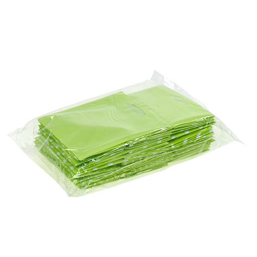 Floristik24 Sacchetto di plastica 12 cm x 12 cm x 12 cm di colore verde. 12 pezzi