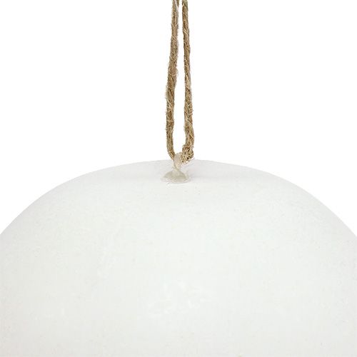 Prodotto Uovo di plastica maxi 20 cm bianco da appendere 3 pezzi