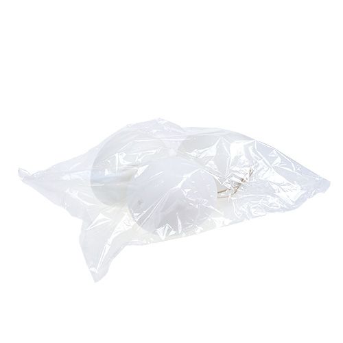 Floristik24 Uovo di plastica maxi 20 cm bianco da appendere 3 pezzi