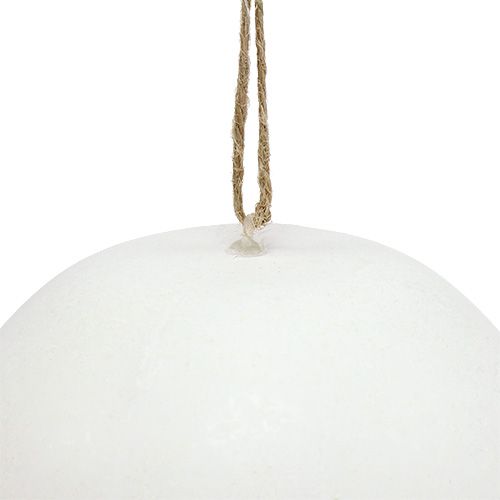Floristik24 Uovo di plastica da appendere bianco 15 cm 3 pz