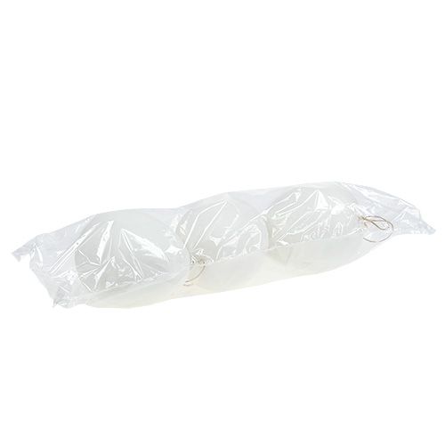 Floristik24 Uovo di plastica da appendere bianco 15 cm 3 pz