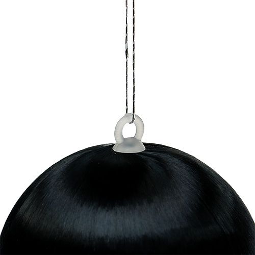 Floristik24 Sfera di plastica nera Ø6cm 6 pezzi