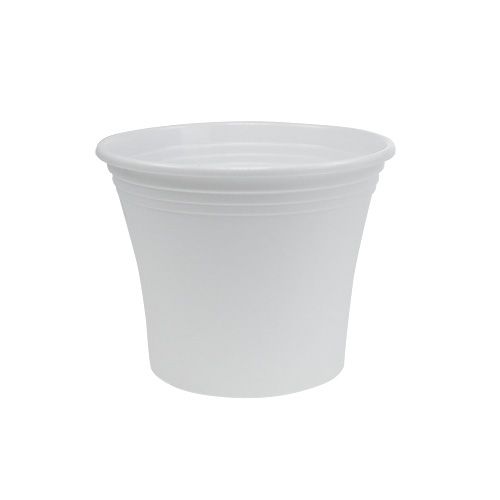 Vaso in plastica “Irys” bianco Ø15cm H13cm, 1pz